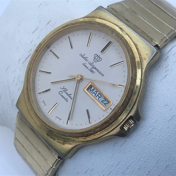 Jules Jurgensen Other - Jules Jurgensen Watch Slimline Quartz Gold Tone Vi